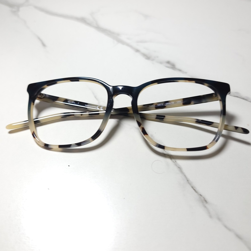 Ray-Ban RB 5387 5872 Blue Beige Tortoise Square Eyeglass Frames 54-18-150